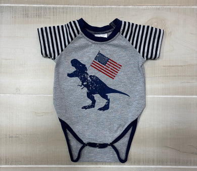 4th of July Dino onesie