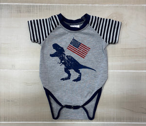 4th of July Dino onesie