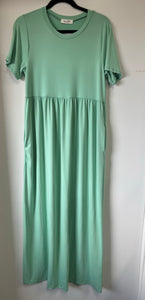 Mint green short sleeve dress