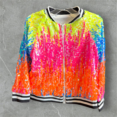 Colorful sequin jacket
