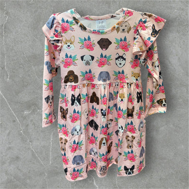 Light pink floral dog dress