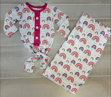 2 Piece Rainbow Set (Perfect for a baby shower gift)