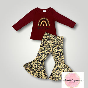 Leopard Rainbow Big Sister  "Wild One" Outfit