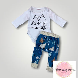 Adventure awaits baby romper outfit